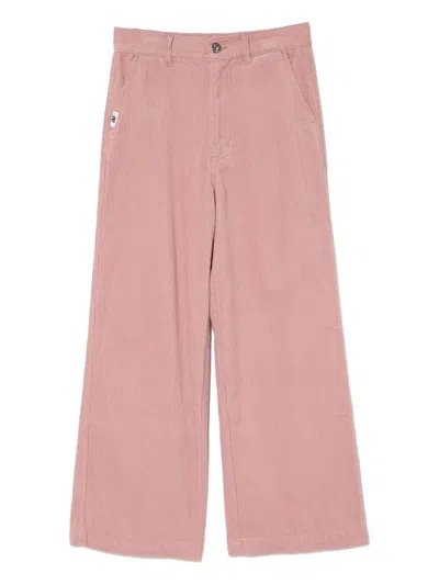 Chocoolate Logo-patch Trousers In Pink