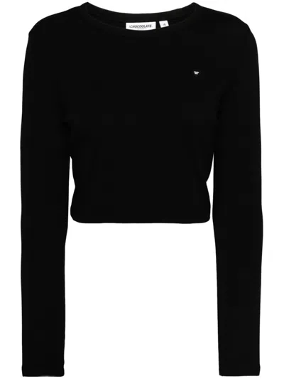 Chocoolate Logo-patched Top In Black