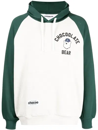 Chocoolate Logo-print Cotton Hoodie In Grey