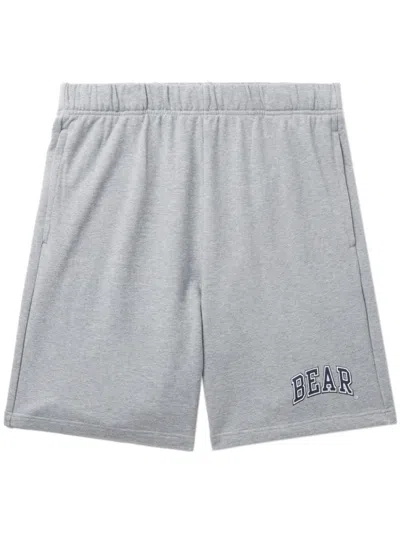 Chocoolate Logo-print Cotton Shorts In Grey