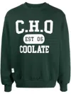 Chocoolate Logo-print Cotton Sweatshirt In Green