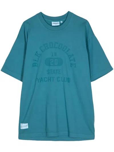 Chocoolate Logo-print Cotton T-shirt In Blue