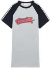 Chocoolate Logo-print Cotton T-shirt Dress In Grey