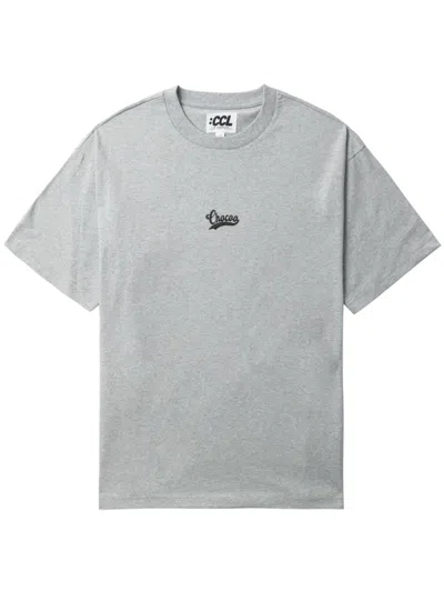 Chocoolate Logo-print Cotton T-shirt In Grau