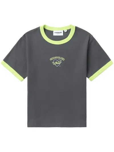 Chocoolate Logo-print Cotton T-shirt In Grey