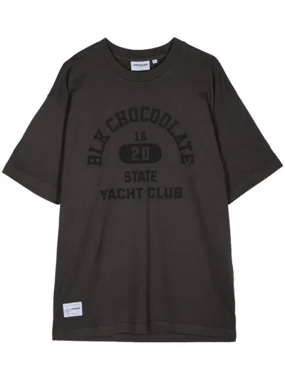 Chocoolate Logo-print Cotton T-shirt In Grey