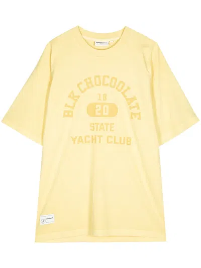 Chocoolate Logo-print Cotton T-shirt In Yellow
