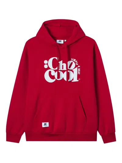 Chocoolate Logo-print Hoodie In Red