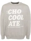 Chocoolate Logo-print Long-sleeved Jumper In Grey
