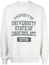 Chocoolate Logo-print Mélange-effect Sweatshirt In Grey