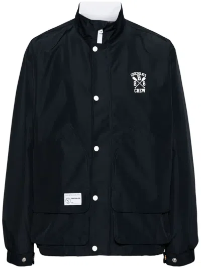 Chocoolate Logo-print Shirt Jacket In Blue