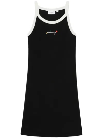 Chocoolate Logo-print Sleeveless Dress In Black