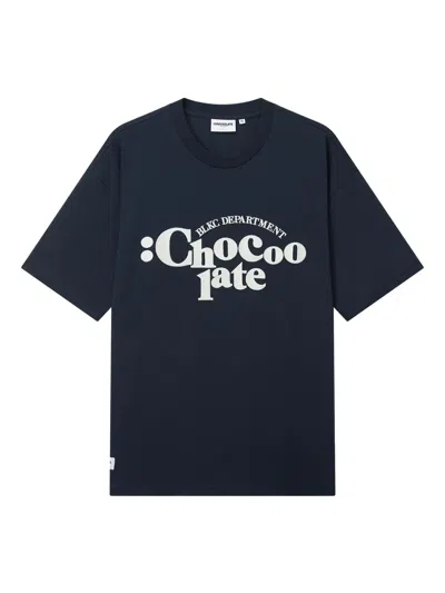 Chocoolate Logo-print T-shirt In Blue