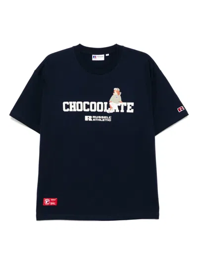 Chocoolate Logo-print T-shirt In Blue
