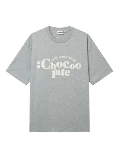 Chocoolate Logo-print T-shirt In Grey