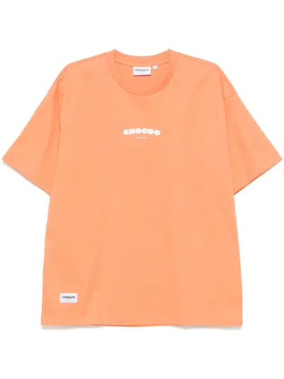 Chocoolate Logo-print T-shirt In Orange