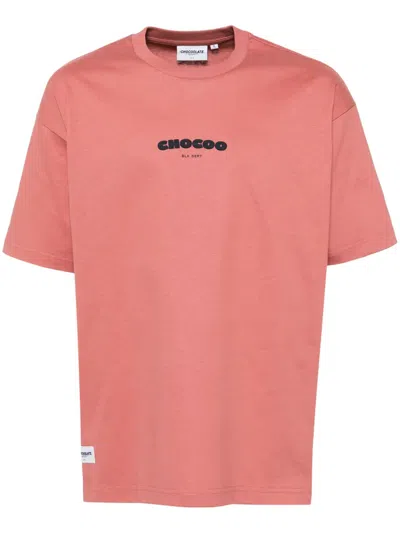 Chocoolate Logo-print T-shirt In Pink