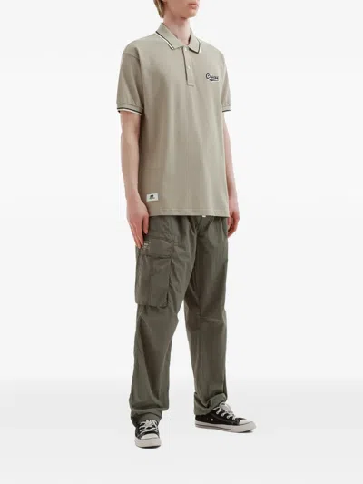 Chocoolate Logo Trim Polo Shirt In Neutral