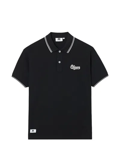 Chocoolate Logo-detail Cotton Polo Shirt In Black