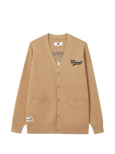 Chocoolate Logo-embroidered Button-up Cardigan In Multi