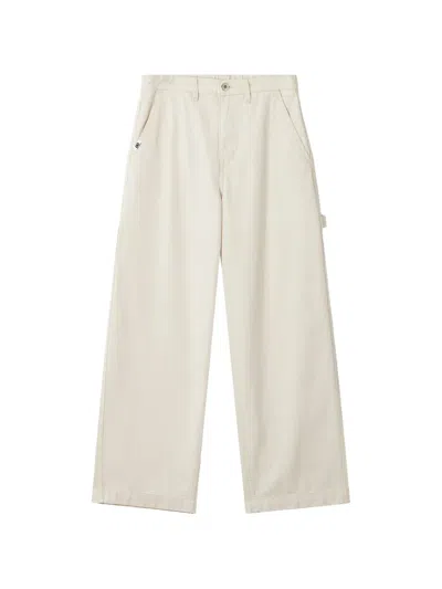 Chocoolate Logo-embroidered Cargo Pants In White