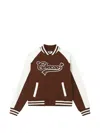 Chocoolate Logo-embroidered Colour-block Bomber Jacket In 브라운