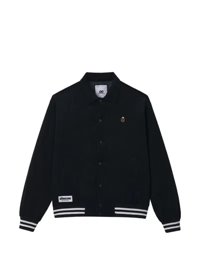 Chocoolate Logo-embroidered Corduroy Jacket In Black