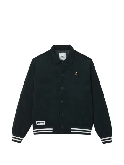 Chocoolate Logo-embroidered Corduroy Jacket In Gray
