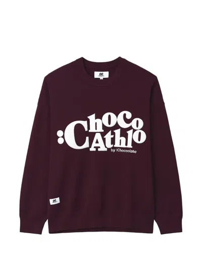 Chocoolate Logo-embroidered Crew-neck Sweater In Multi