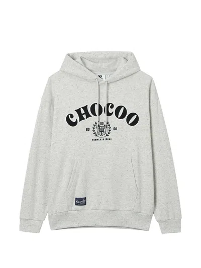 Chocoolate Logo-embroidered Hoodie In 그레이