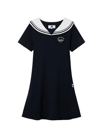 Chocoolate Logo-embroidered Mini Dress In Black