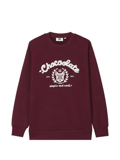 Chocoolate Logo-embroidered Sweatshirt In Red