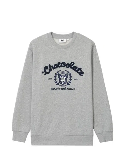 Chocoolate Logo-embroidered Sweatshirt In Gray
