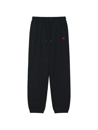 Chocoolate Logo-embroidered Track Pants In Black