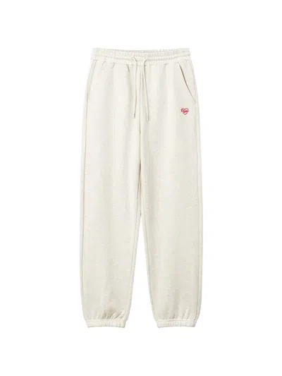 Chocoolate Logo-embroidered Track Pants In Neutral