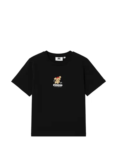 Chocoolate Logo-embroidered T-shirt In Black