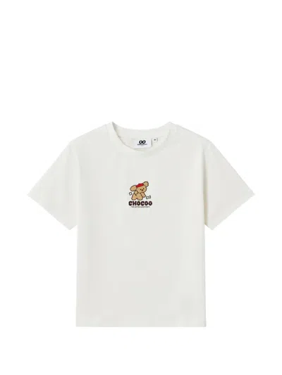 Chocoolate Logo-embroidered T-shirt In Neutral