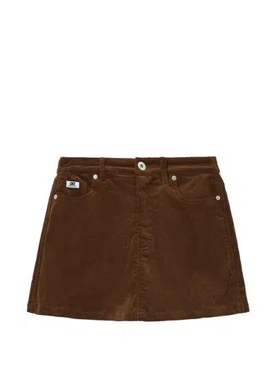 Chocoolate Logo-patch Corduroy Shorts In Brown