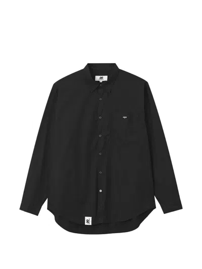 Chocoolate Logo-patch Cotton Shirt In Black