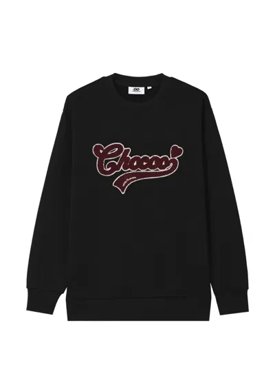 Chocoolate Logo-patch Crew-neck Sweatshirt In Black