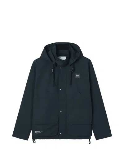 Chocoolate Logo-patch Hooded Jacket In Blue