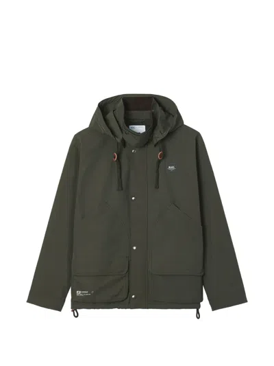 Chocoolate Logo-patch Hooded Jacket In Green
