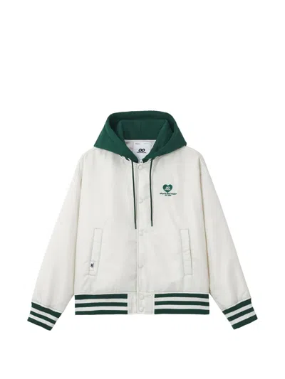 Chocoolate Logo-patch Hooded Jacket In White