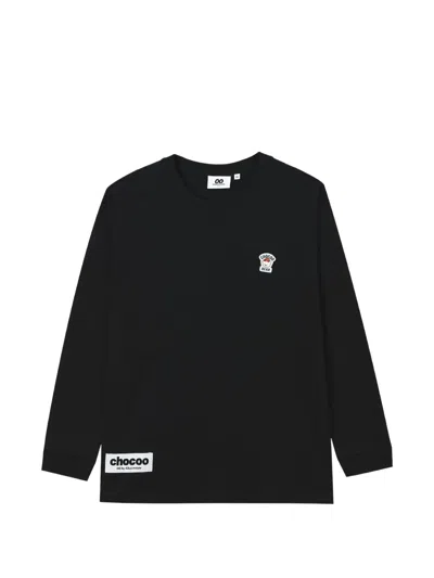 Chocoolate Logo-patch Long-sleeve T-shirt In Black