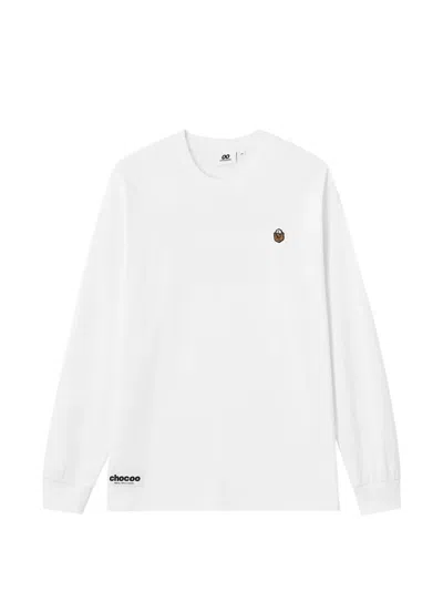 Chocoolate Logo-patch Long-sleeve T-shirt In White