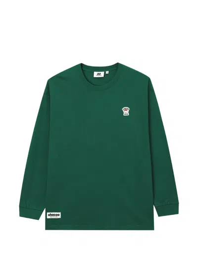 Chocoolate Logo-patch Long-sleeved T-shirt In Green