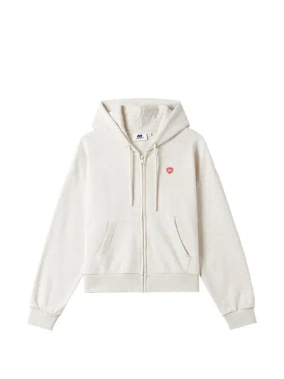 Chocoolate Logo-patch Zip-up Hoodie In Gray