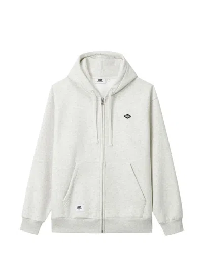 Chocoolate Logo-patch Zip-up Hoodie In Grey