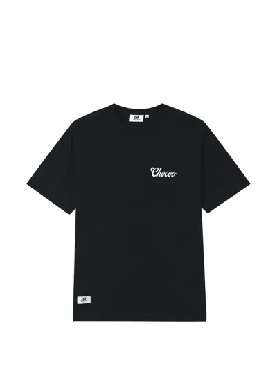 Chocoolate Logo-print Cotton T-shirt In Black