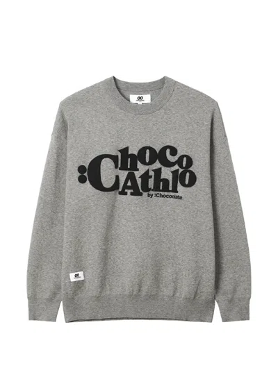Chocoolate Logo-print Drop-shoulder Sweatshirt In Gray